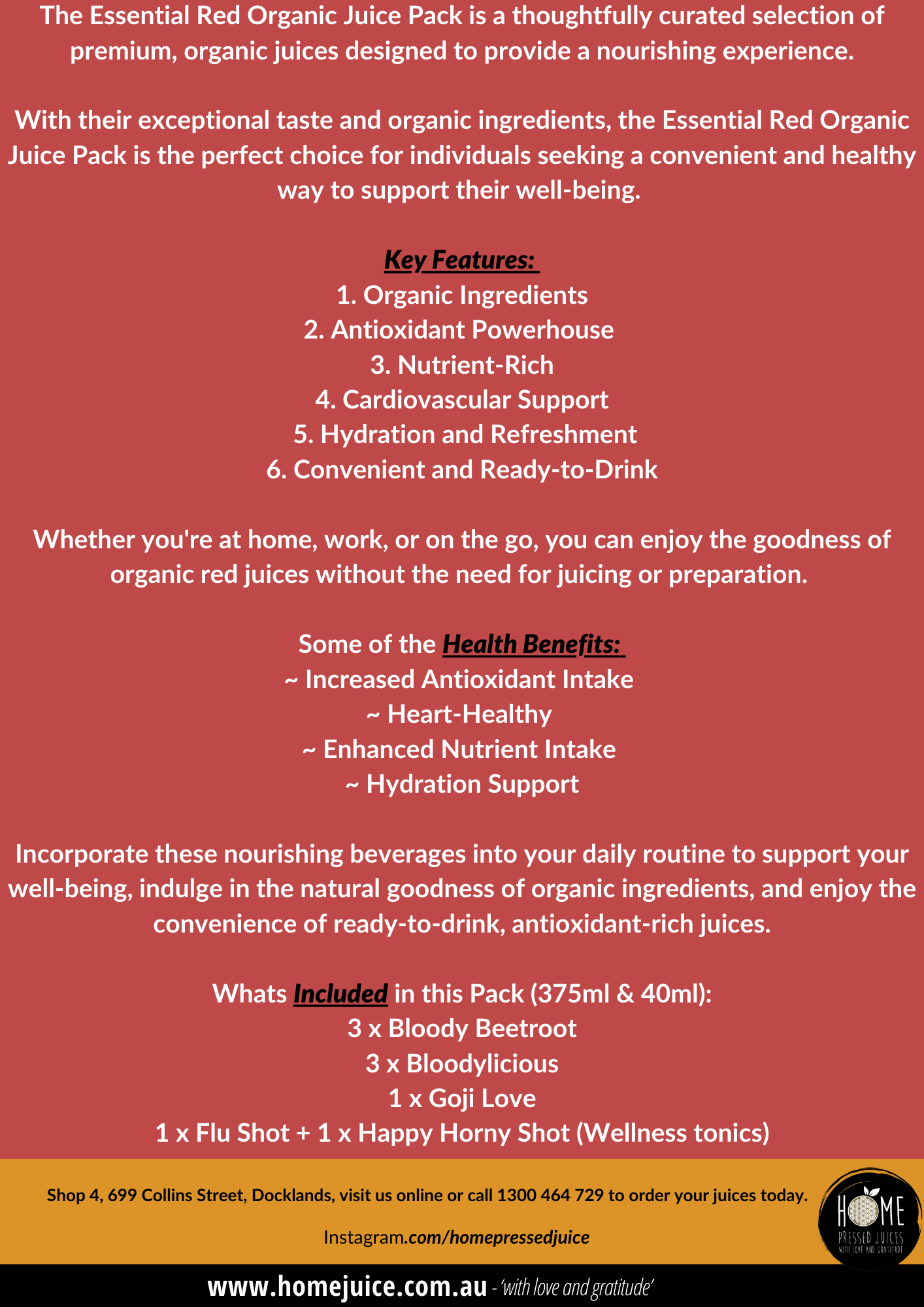 Essential Red Organic Juice Pack