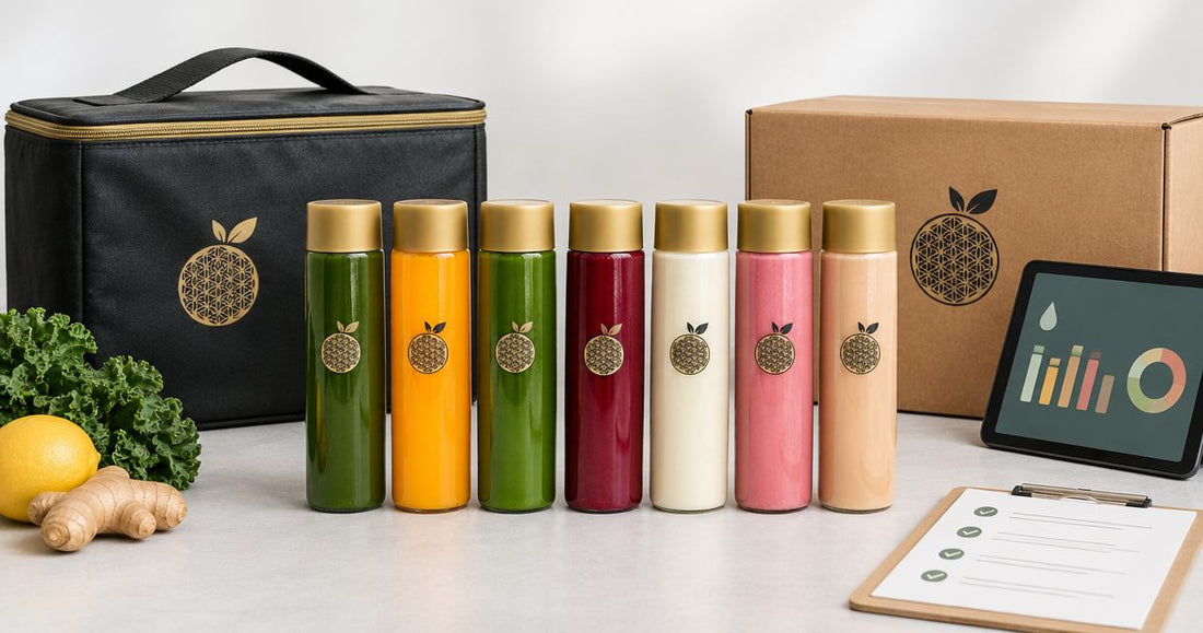How do you plan delivery and storage for a 7-day juice cleanse?